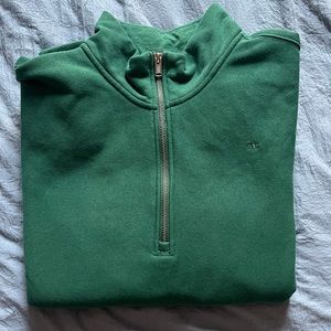 Men's Champion Reverse Weave Quarter Zip, Green, Large